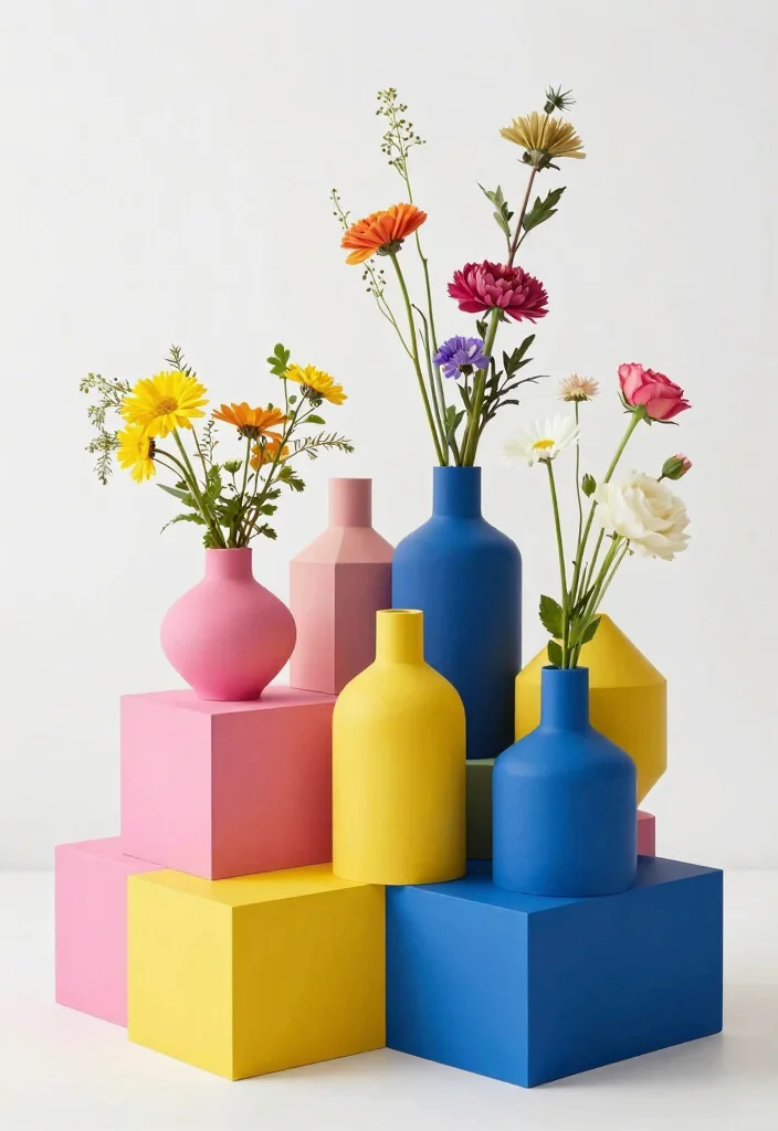 22 Colorful Baby Shower Centerpieces That Will Brighten Up Your Event (Wait for #10!) - 8. Cheerful Color Block 1