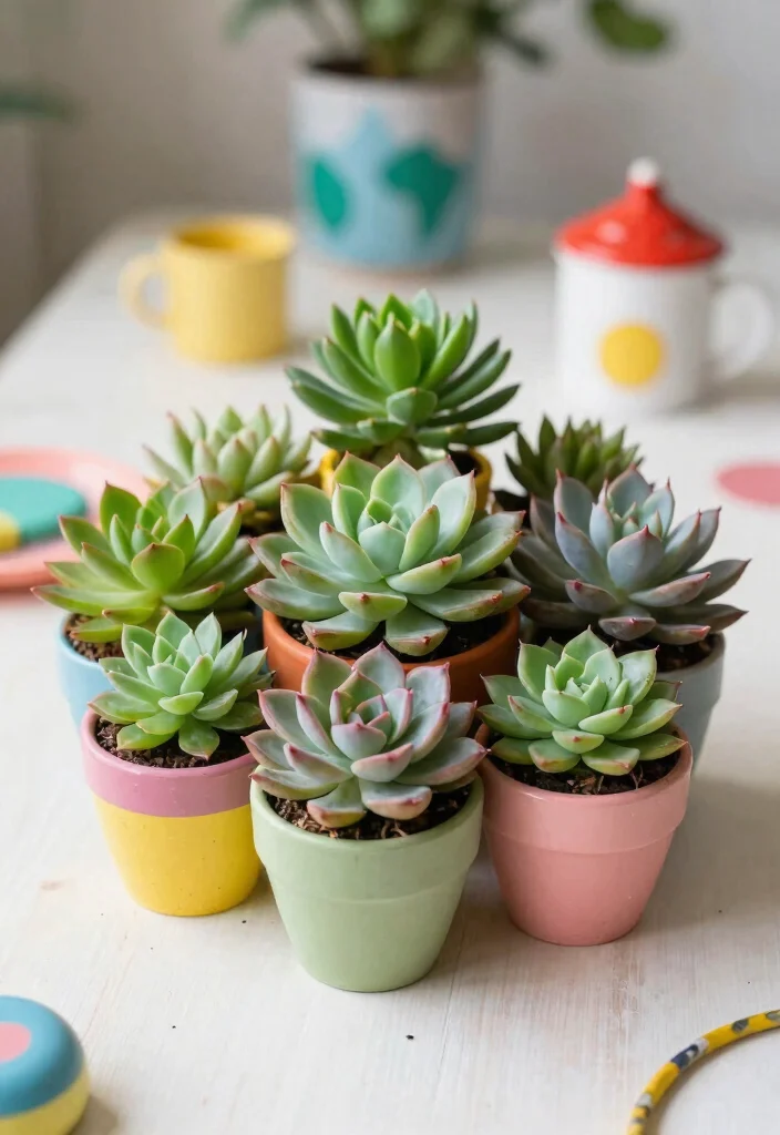 22 Colorful Baby Shower Centerpieces That Will Brighten Up Your Event (Wait for #10!) - 9. Sunshine Succulents 1