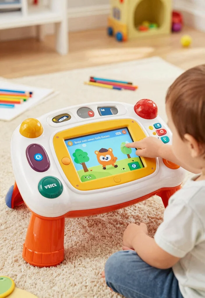 22 Interactive Toys for Toddlers That Will Keep Them Engaged and Learning! - 9. VTech Touch and Learn Activity Desk 1
