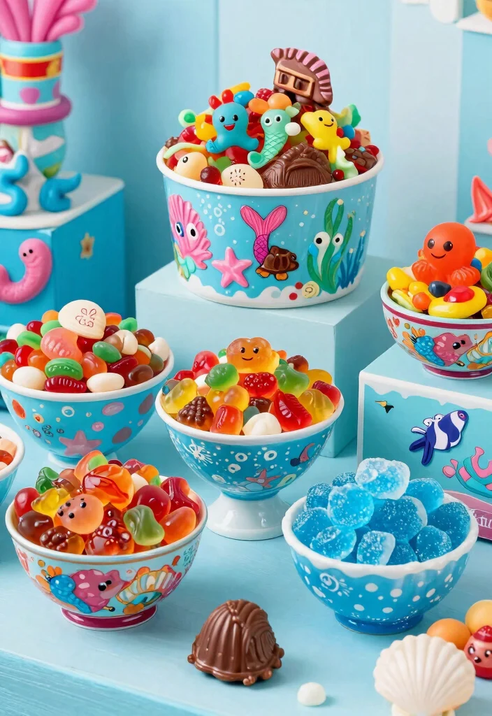 25 Festive Mermaid Party Food Ideas That Will Make Waves! 🧜‍♀️ - 13. Mermaid Candy Bar 1