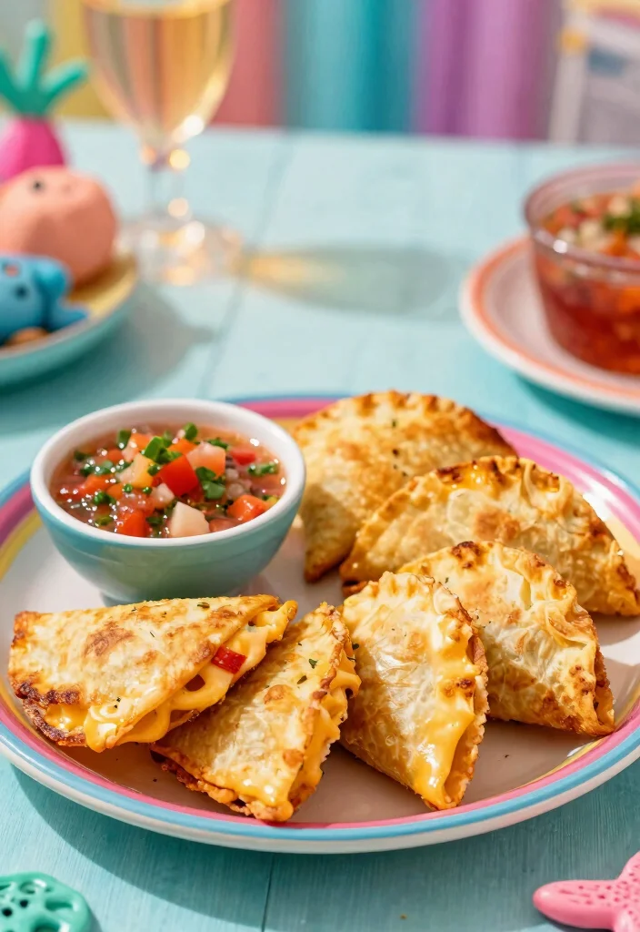 25 Festive Mermaid Party Food Ideas That Will Make Waves! 🧜‍♀️ - 14. Mermaid Tail Cheese Quesadillas 1