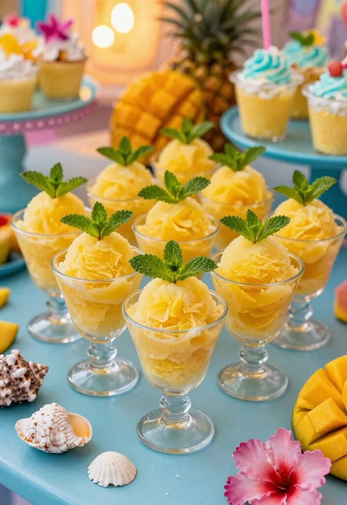 25 Festive Mermaid Party Food Ideas That Will Make Waves! 🧜‍♀️ - 19. Tropical Sorbet Cups 1