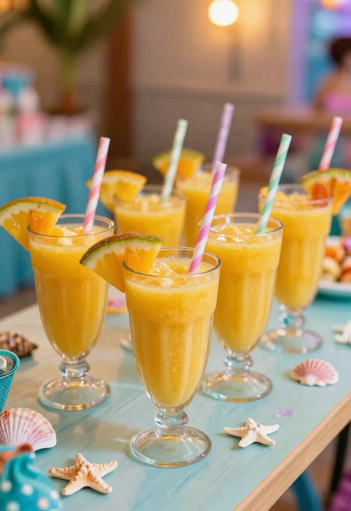 25 Festive Mermaid Party Food Ideas That Will Make Waves! 🧜‍♀️ - 24. Ocean Breeze Smoothies 1