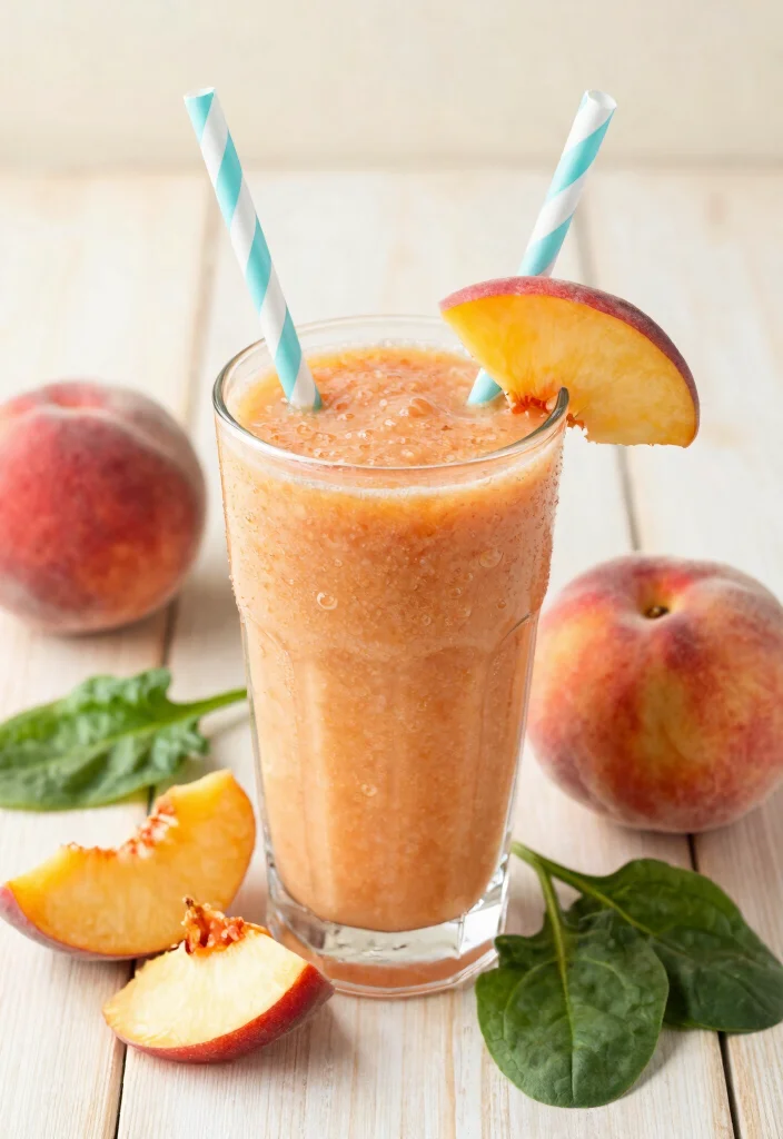 10 Delicious Toddler Smoothies That Will Make Them Love Their Veggies! - 6. Peachy Green Smoothie 1