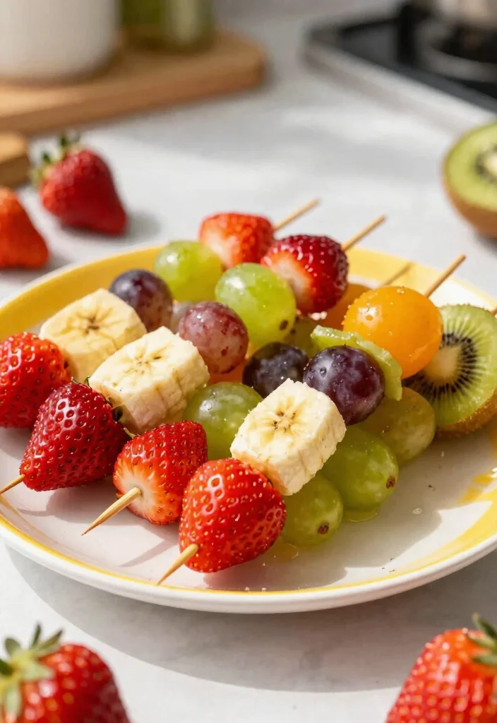 10 Healthy Toddler Snacks That Will Make Your Little One Say 'YUM!' - 1. Rainbow Fruit Skewers 1
