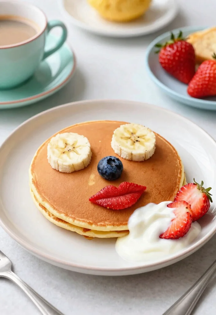 12 Creative Toddler Food Display Ideas That Will Make Them Smile! - 4. Breakfast Pancake Faces 1