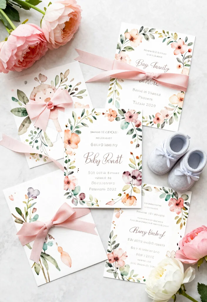 14 Stunning Baby Shower Invitation Ideas That Will Get Everyone Excited! (Check Out #6!) - 1. Floral Bliss Invitations 1