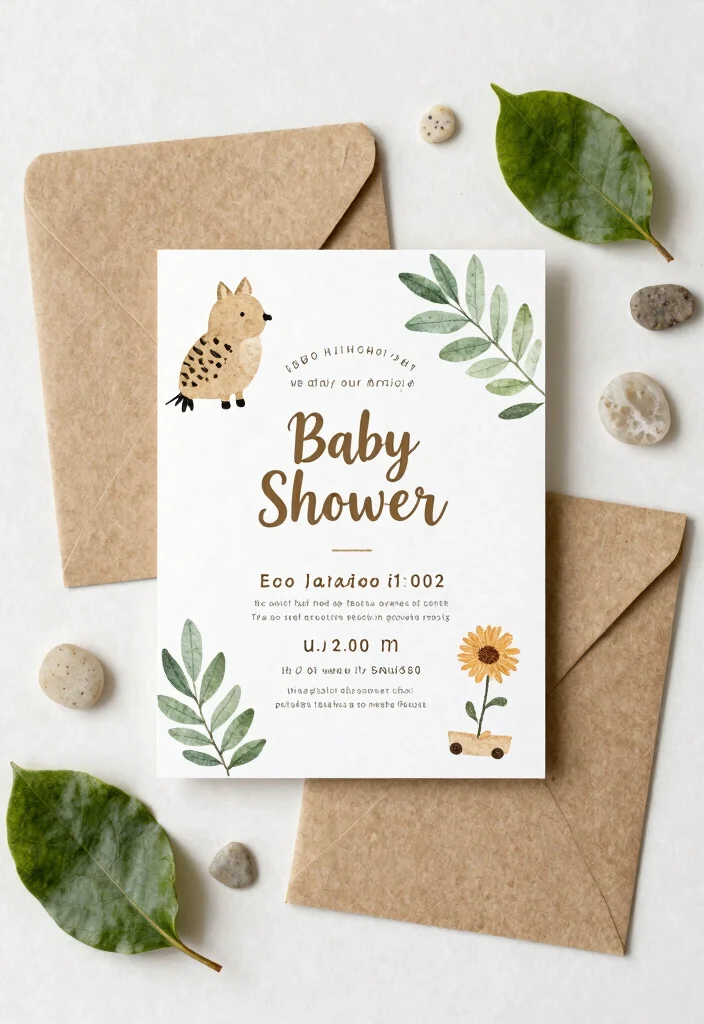 14 Stunning Baby Shower Invitation Ideas That Will Get Everyone Excited! (Check Out #6!) - 11. Eco-Friendly Invitations 1