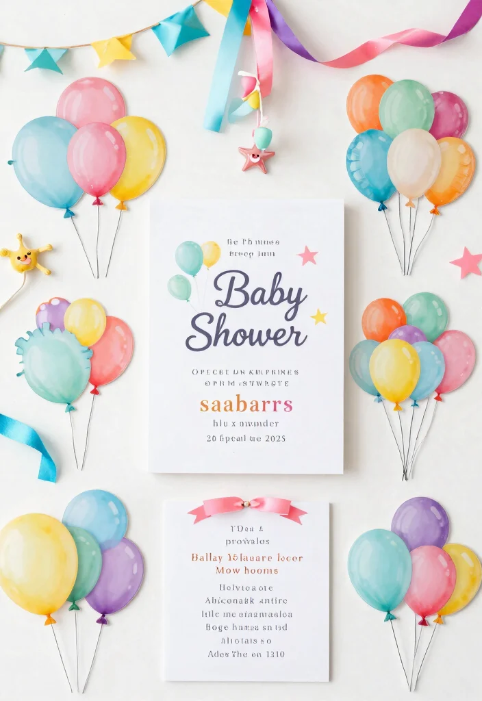 14 Stunning Baby Shower Invitation Ideas That Will Get Everyone Excited! (Check Out #6!) - 14. Balloon-Inspired Invitations 1