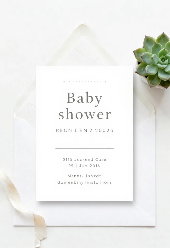 14 Stunning Baby Shower Invitation Ideas That Will Get Everyone Excited! (Check Out #6!) - 2. Minimalist Charm 1