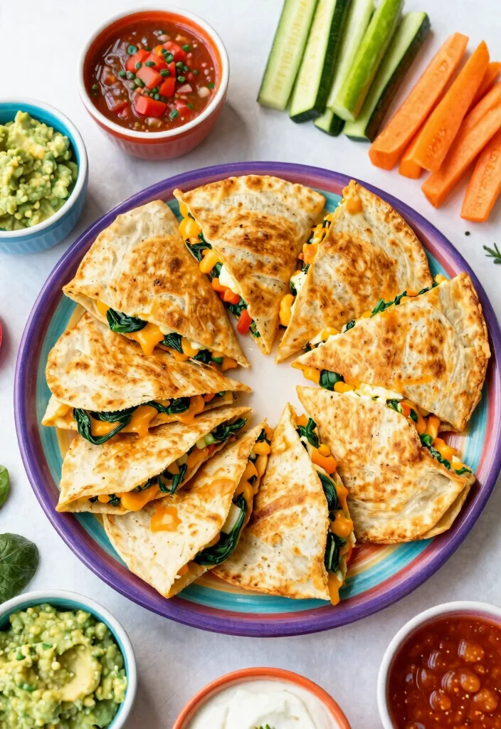 14 Tasty Toddler Lunch Options That Make Lunchtime a Breeze - 3. Cheesy Veggie Quesadillas 1
