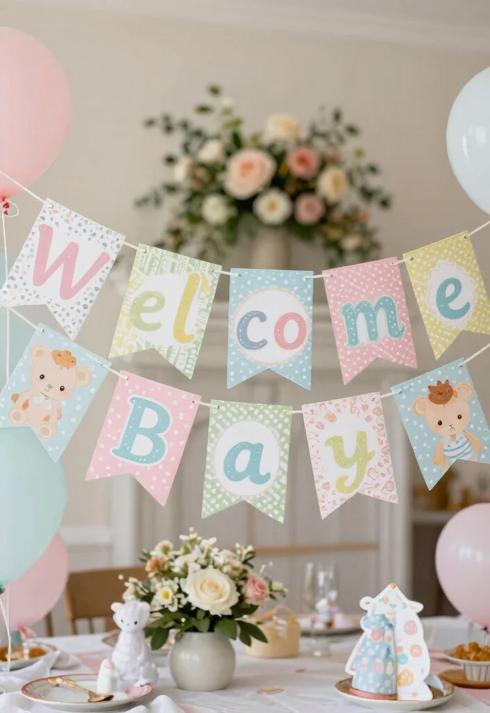 15 DIY Baby Shower Decorations That Are So Easy, You'll Want to Make Them All! (Don't Miss #5!) - 2. DIY Baby Shower Banners 1