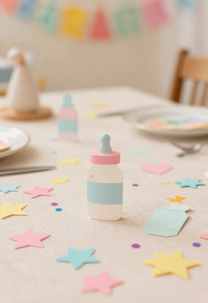 15 DIY Baby Shower Decorations That Are So Easy, You'll Want to Make Them All! (Don't Miss #5!) - 4. Sweet Table Confetti 1