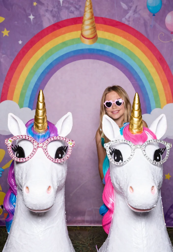 15 Whimsical Unicorn Birthday Party Decor Ideas That Will Leave You Spellbound! - 12. Unicorn-Themed Photo Booth Props 1