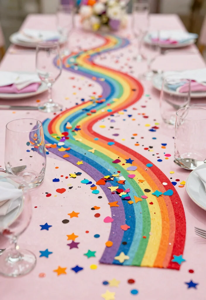 15 Whimsical Unicorn Birthday Party Decor Ideas That Will Leave You Spellbound! - 14. Rainbow Confetti Everywhere! 1