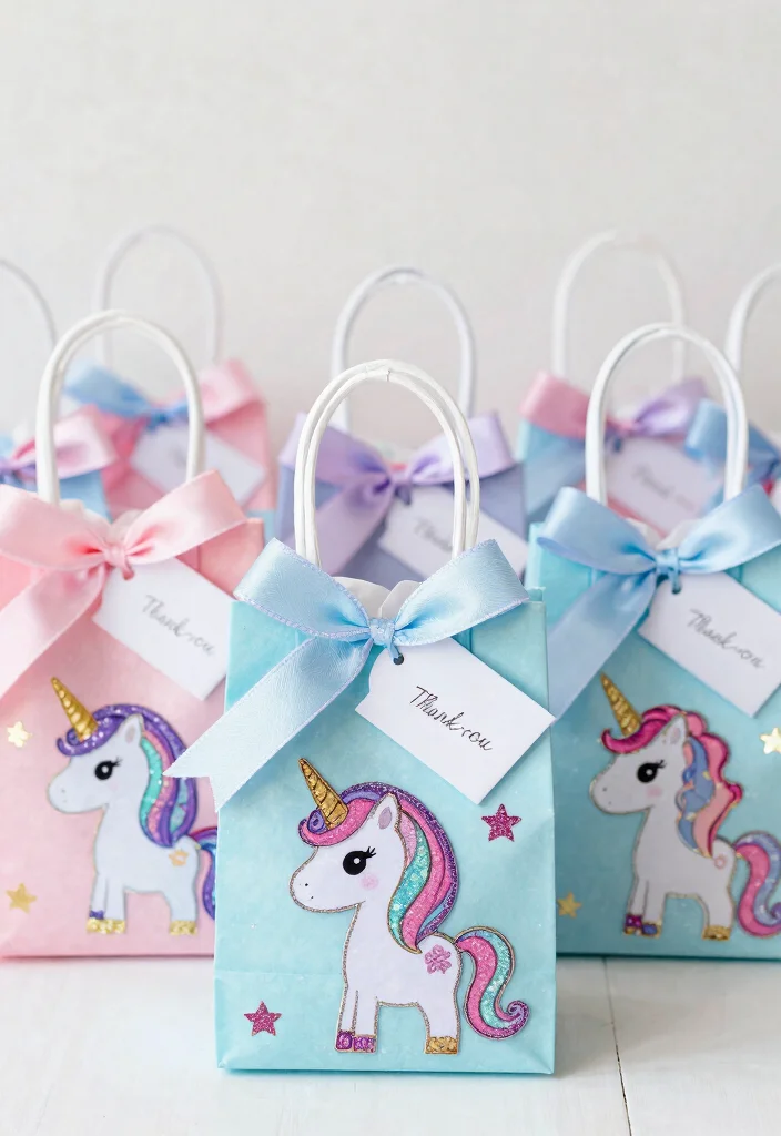 15 Whimsical Unicorn Birthday Party Decor Ideas That Will Leave You Spellbound! - 6. Unicorn-Themed Party Favors 1
