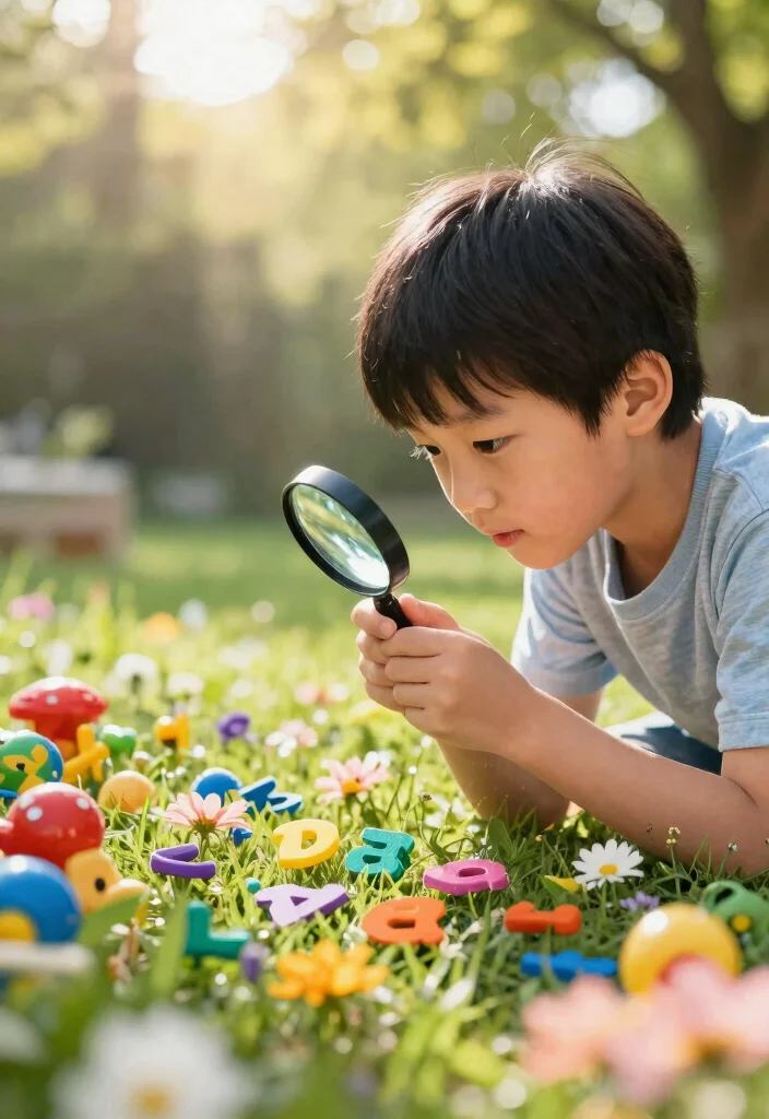16 Simple Early Literacy Activities to Prepare Your Child for Reading Success (#10 Will Amaze You!) - 13. Letter Hunt with Magnifying Glasses 1