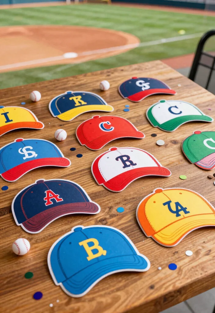17 Creative Baseball Theme Birthday Party Ideas That'll Get Everyone in the Game! - 1. Baseball Cap Invitations 1