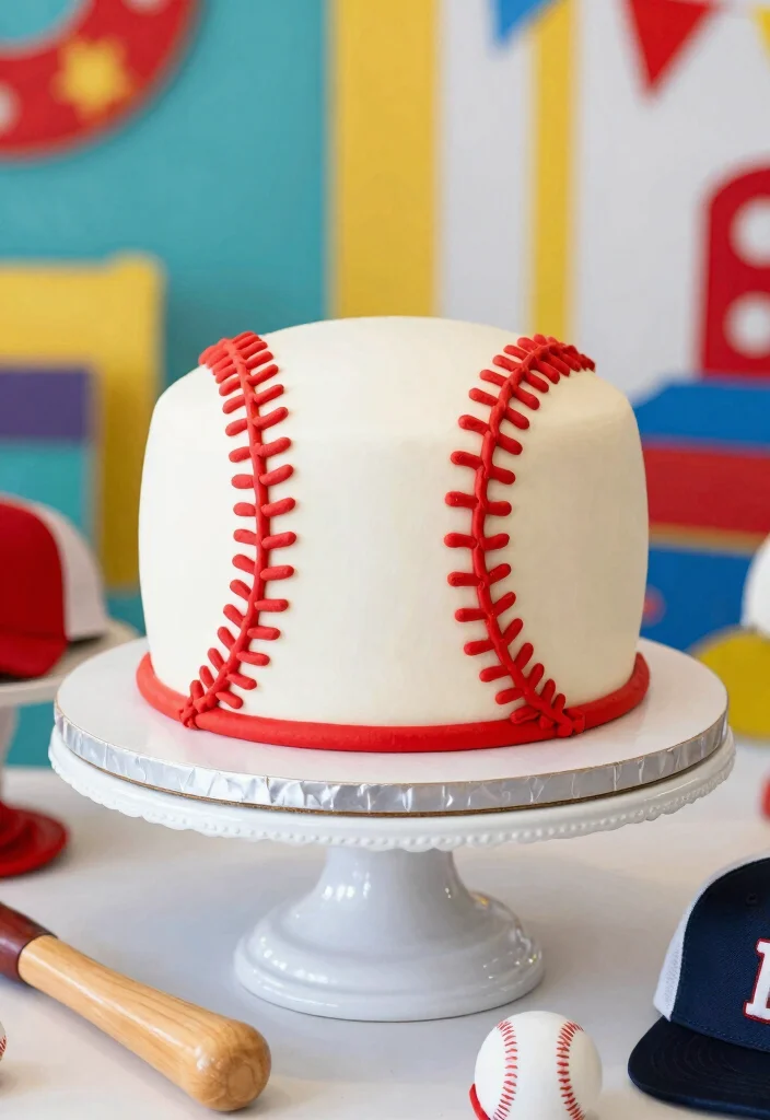 17 Creative Baseball Theme Birthday Party Ideas That'll Get Everyone in the Game! - 8. A Baseball Cake to Celebrate 1