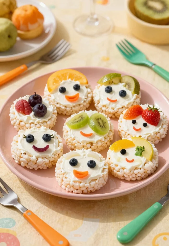 17 Easy Toddler Finger Foods That Will Make Snack Time Fun! - 10. Rice Cake Faces 1