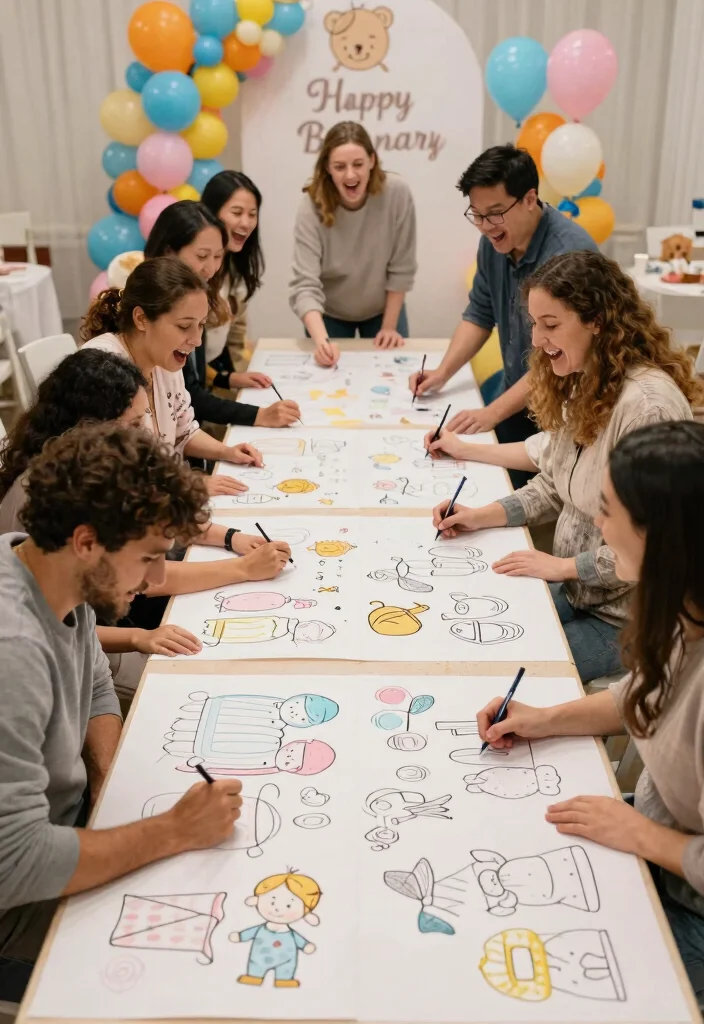 17 Hilarious Baby Shower Games That Will Have Everyone Laughing (You Won't Believe #10!) - 7. Baby Shower Pictionary 1