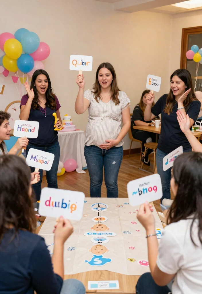 17 Hilarious Baby Shower Games That Will Have Everyone Laughing (You Won't Believe #10!) - 9. Baby-themed Charades 1
