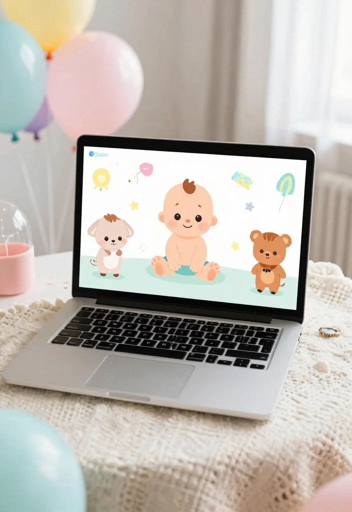 18 Creative Ideas for a Virtual Baby Shower That Will Impress Everyone! - 1. Themed Zoom Backgrounds 1