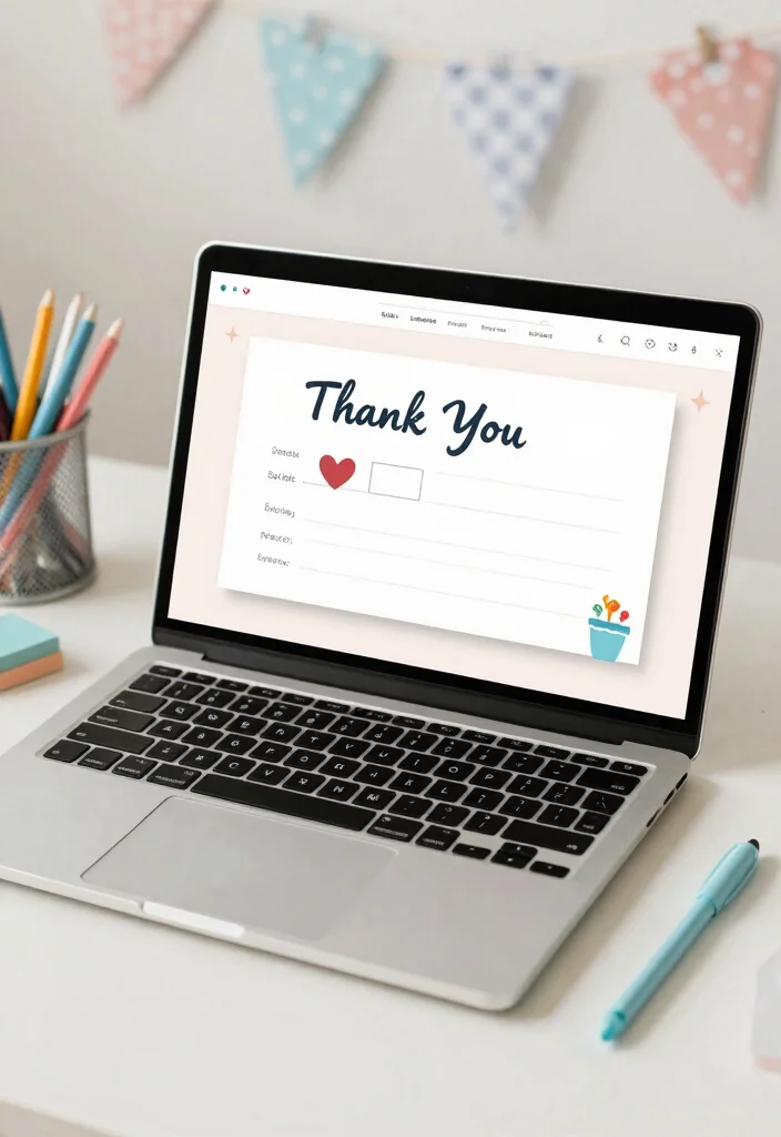 18 Creative Ideas for a Virtual Baby Shower That Will Impress Everyone! - 10. Personalized Thank You Notes 1