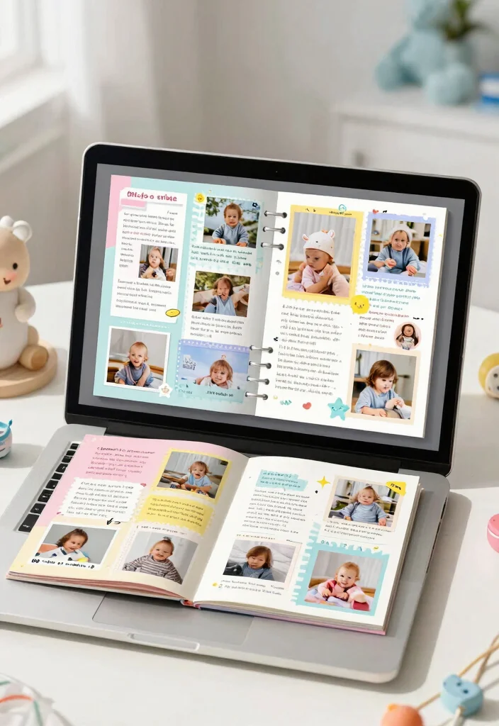 18 Creative Ideas for a Virtual Baby Shower That Will Impress Everyone! - 14. Virtual Scrapbooking 1