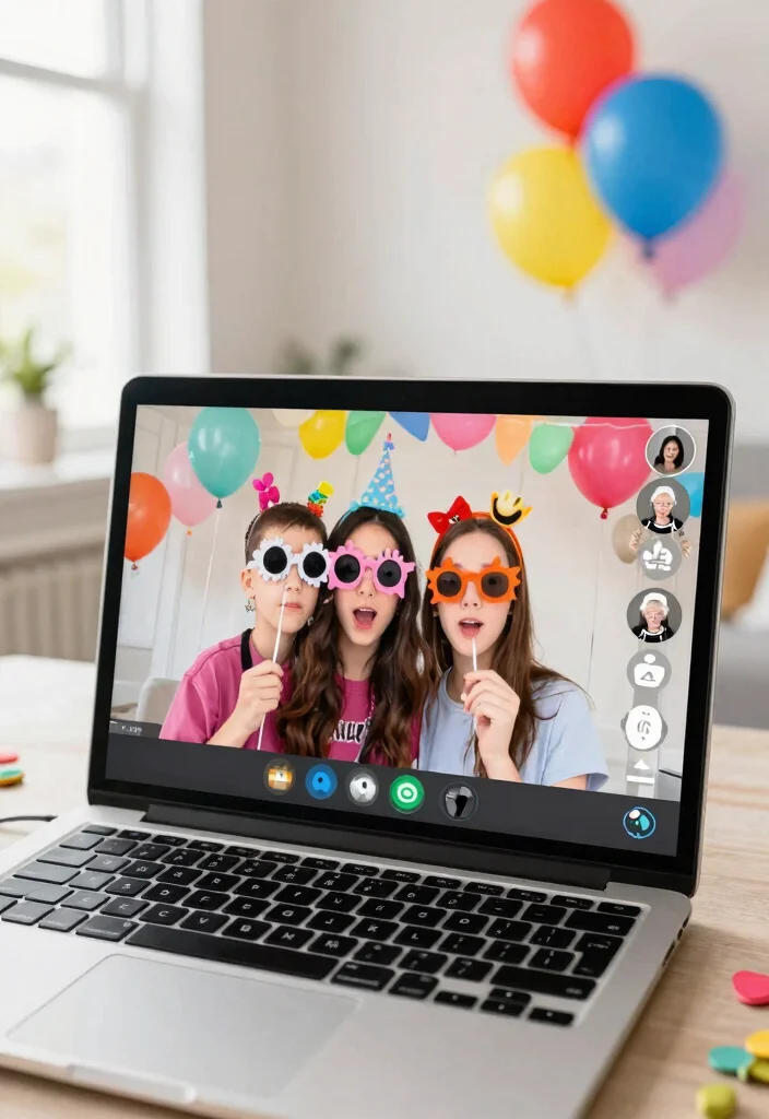 18 Creative Ideas for a Virtual Baby Shower That Will Impress Everyone! - 8. Virtual Photo Booth 1