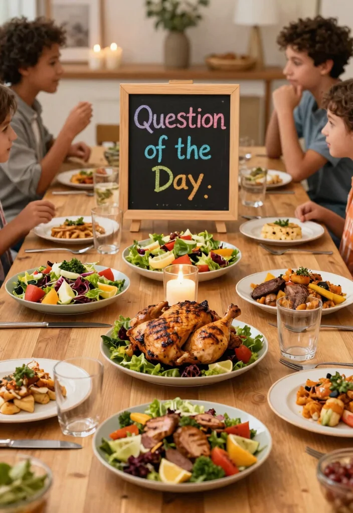 18 Family Conversation Tips That Will Make Every Dinner Feel Like a Celebration (#11 Is Genius!) - 5. Introduce a 'Question of the Day' 1