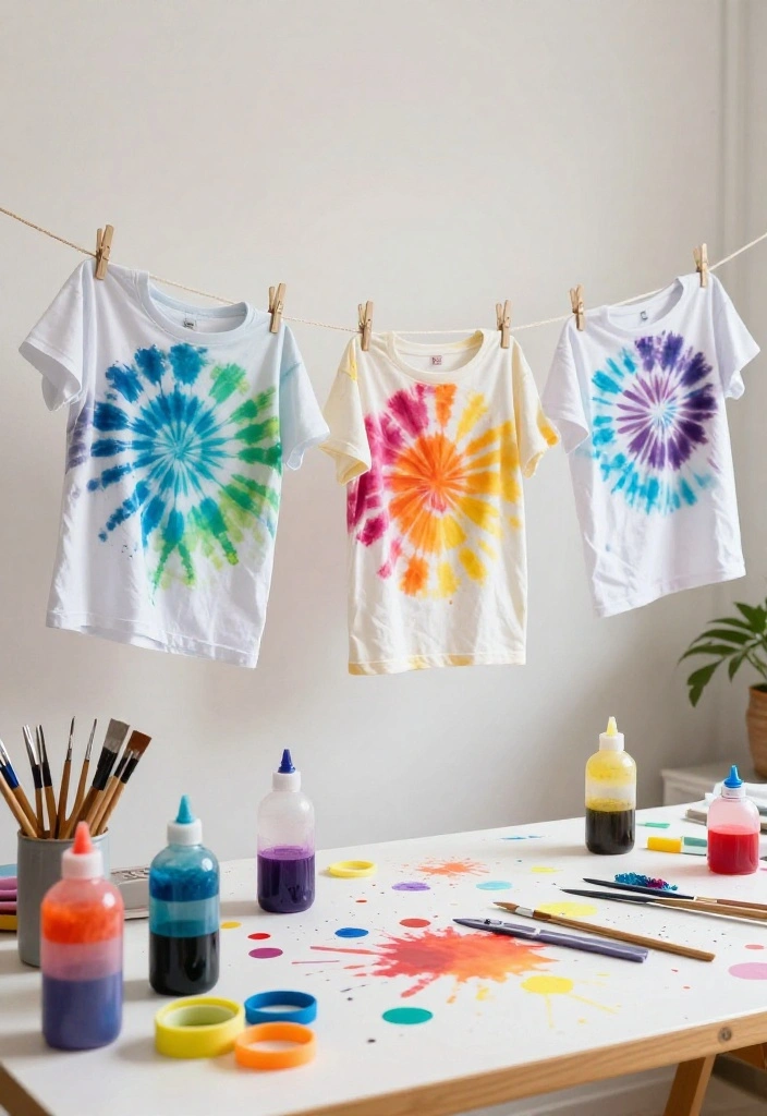 21 Incredible Kids Crafts That Will Spark Your Child's Imagination! - 15. DIY Tie-Dye T-Shirts 1