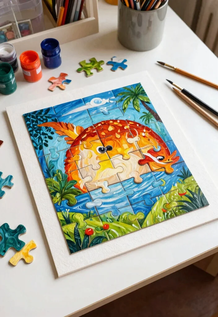 21 Incredible Kids Crafts That Will Spark Your Child's Imagination! - 21. DIY Puzzle Art 1