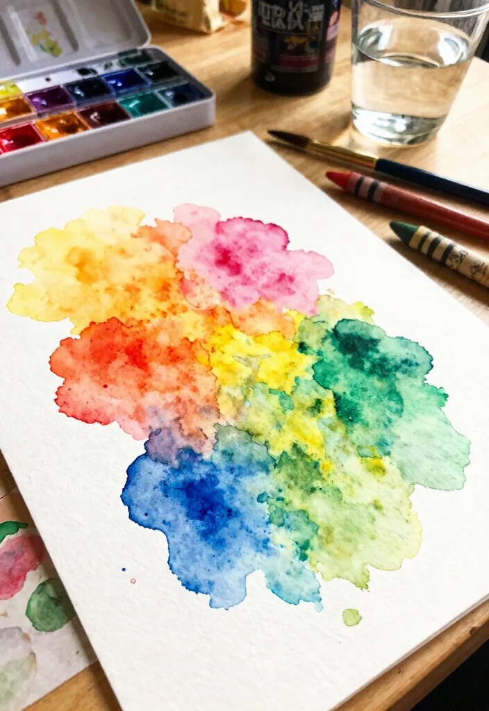 21 Incredible Kids Crafts That Will Spark Your Child's Imagination! - 3. DIY Watercolor Resist Art 1