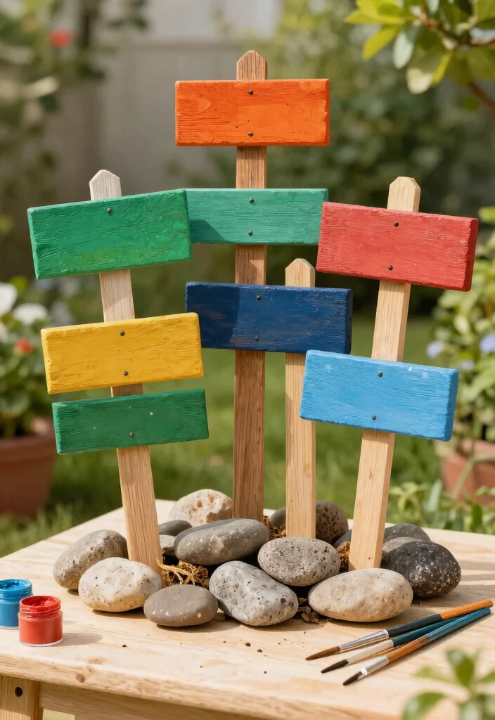 21 Incredible Kids Crafts That Will Spark Your Child's Imagination! - 8. DIY Garden Markers 1