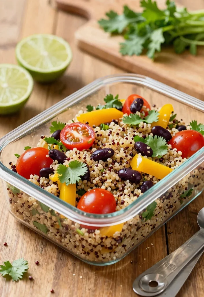 25 Easy Healthy Meal Prep Ideas for the Perfect Week Ahead (Wait Until You See #12!) - 1. Quinoa and Black Bean Salad 1