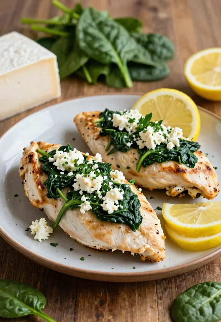 25 Easy Healthy Meal Prep Ideas for the Perfect Week Ahead (Wait Until You See #12!) - 16. Spinach and Feta Stuffed Chicken 1