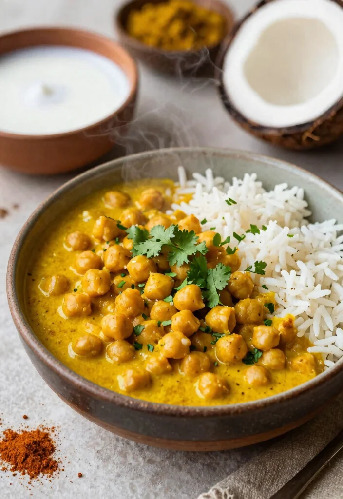 25 Easy Healthy Meal Prep Ideas for the Perfect Week Ahead (Wait Until You See #12!) - 19. Coconut Curry Chickpeas 1