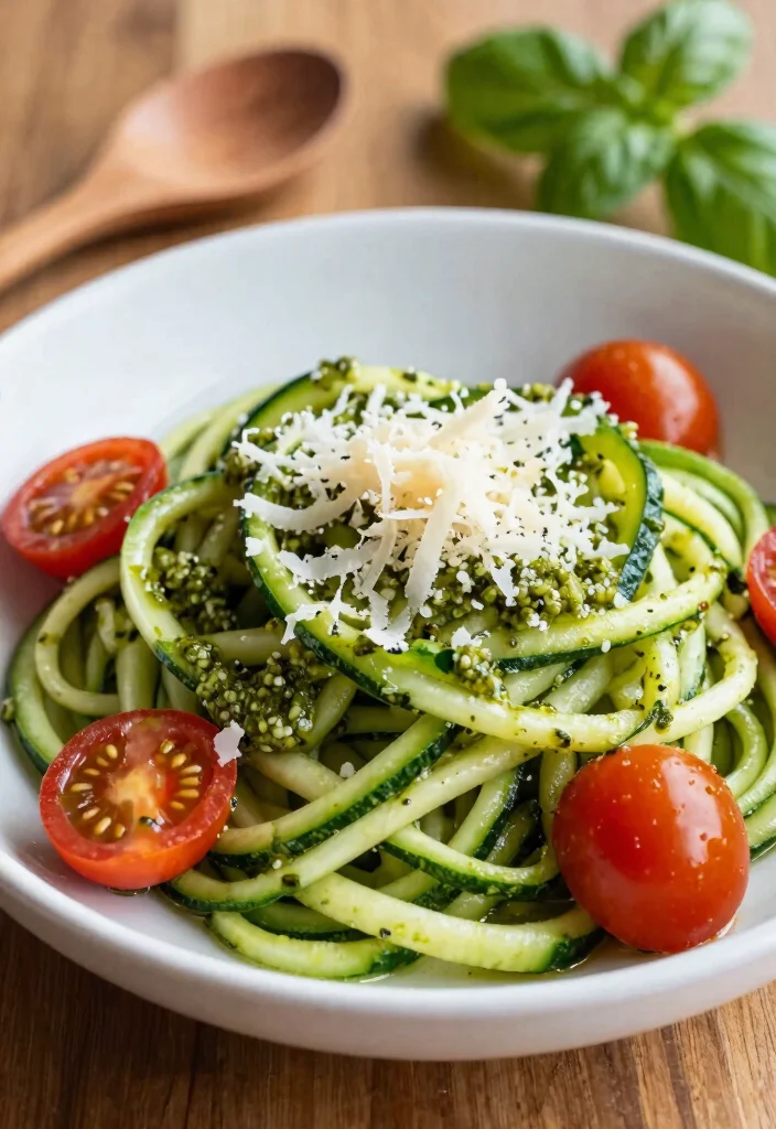 25 Easy Recipes That Make Healthy Eating a Breeze (Don't Miss #17!) - 11. Zucchini Noodles with Pesto 1