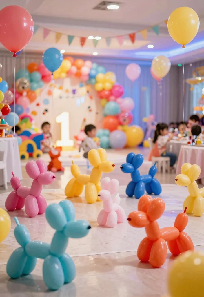 12 Balloon Decor Ideas for First Birthday Parties That Will Leave Everyone Speechless (Warning: #6 Is Epic!) - 12. Balloon Animal Decor 1