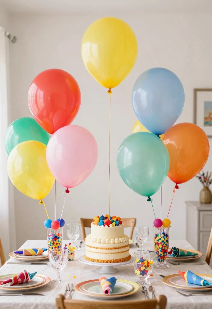 12 Balloon Decor Ideas for First Birthday Parties That Will Leave Everyone Speechless (Warning: #6 Is Epic!) - 3. Balloon Centerpieces 1