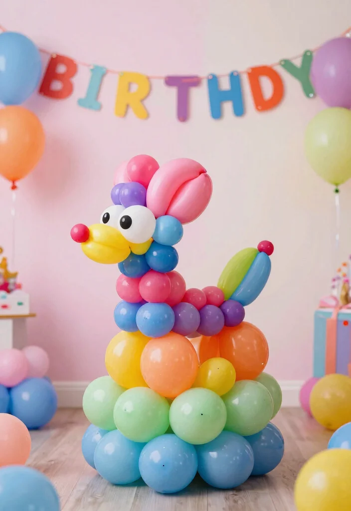12 Balloon Decor Ideas for First Birthday Parties That Will Leave Everyone Speechless (Warning: #6 Is Epic!) - 6. Themed Balloon Sculptures (Epic!) 1
