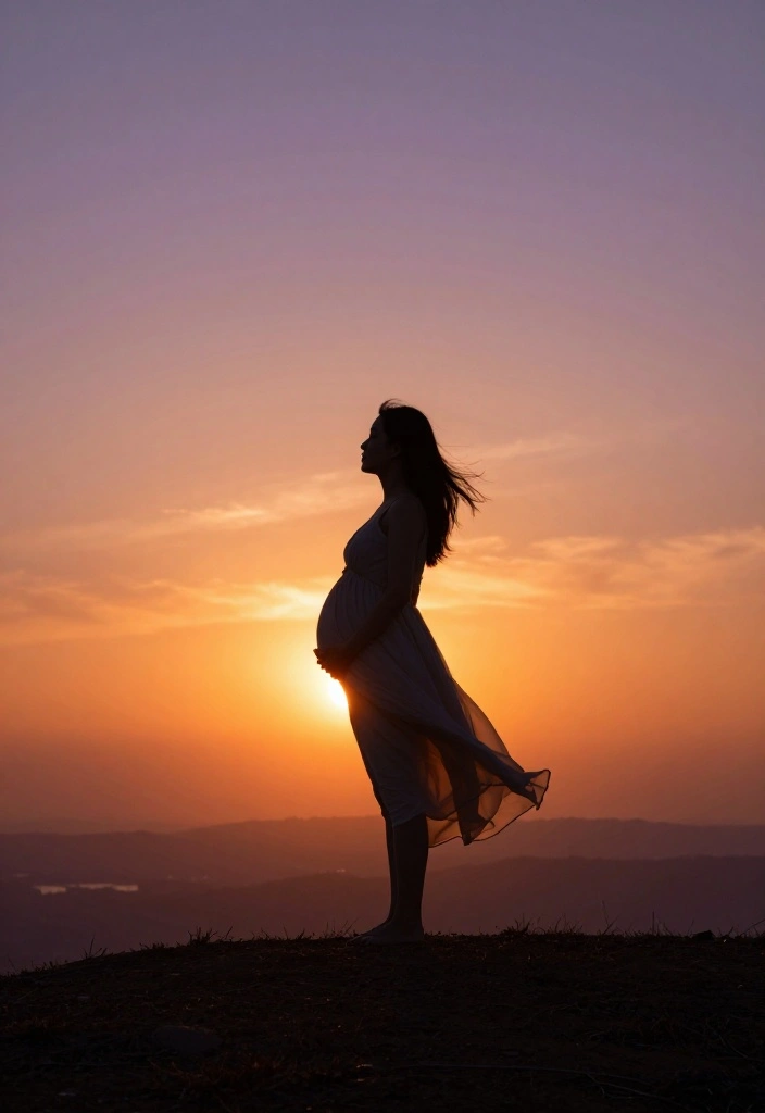 20 Stunning Outdoor Pregnancy Photoshoot Ideas That Will Take Your Breath Away! - 1. Sunset Silhouettes 1