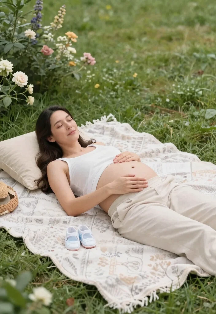 20 Stunning Outdoor Pregnancy Photoshoot Ideas That Will Take Your Breath Away! - 11. Cozy Blanket Shots 1
