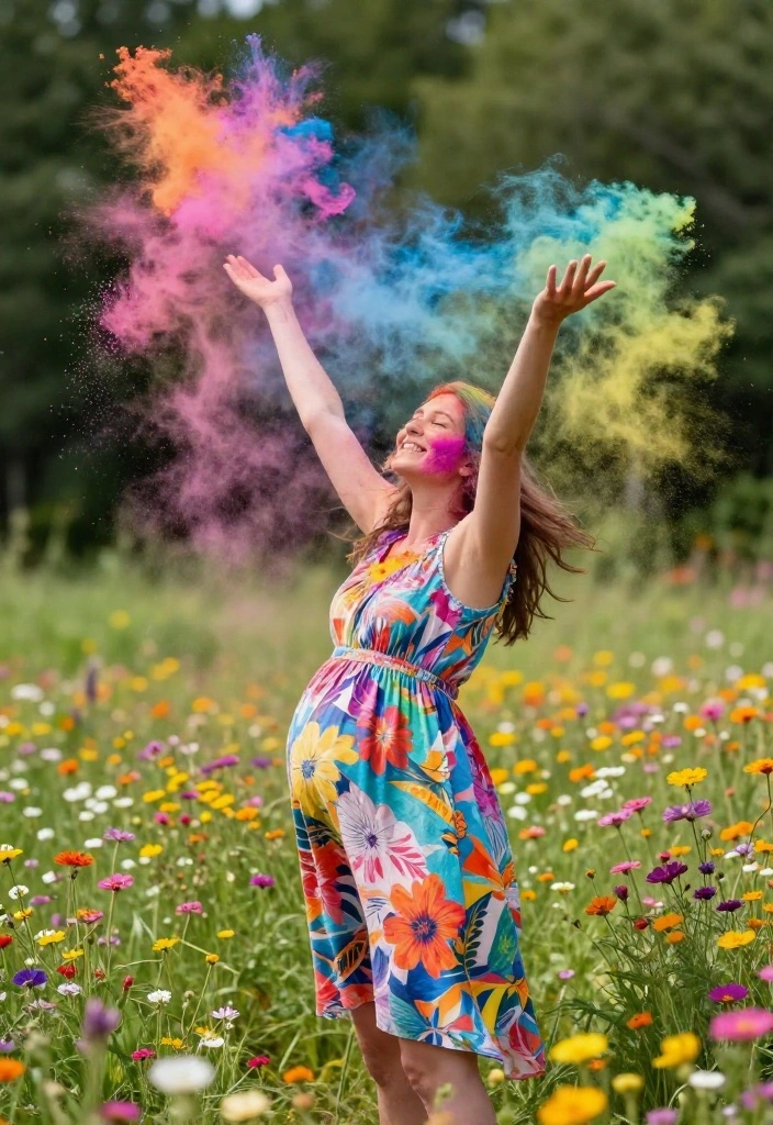 20 Stunning Outdoor Pregnancy Photoshoot Ideas That Will Take Your Breath Away! - 12. Artistic Expression 1