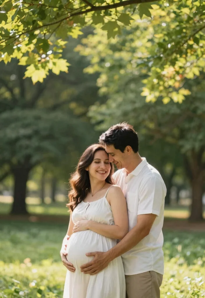 20 Stunning Outdoor Pregnancy Photoshoot Ideas That Will Take Your Breath Away! - 16. Couple Connection 1