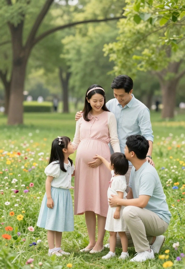 20 Stunning Outdoor Pregnancy Photoshoot Ideas That Will Take Your Breath Away! - 9. Family Connection 1