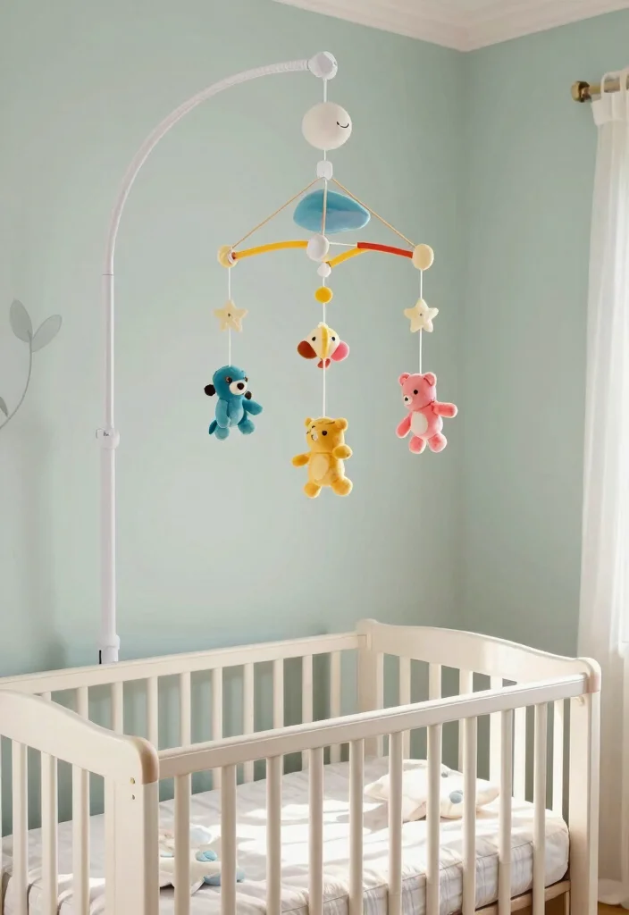 21 Stylish Baby Nursery Decor Ideas That'll Make You Want to Redecorate (Don’t Miss #5!) - 14. Whimsical Mobile Displays 1