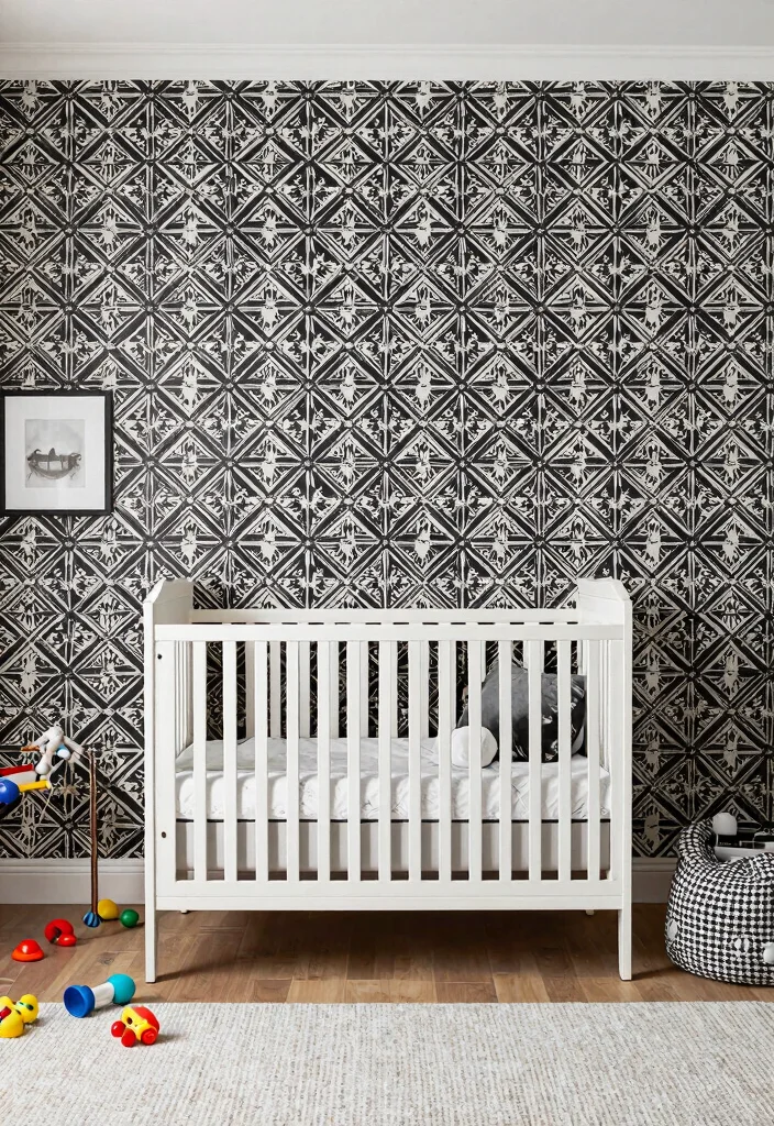 21 Stylish Baby Nursery Decor Ideas That'll Make You Want to Redecorate (Don’t Miss #5!) - 16. Classic Black and White 1