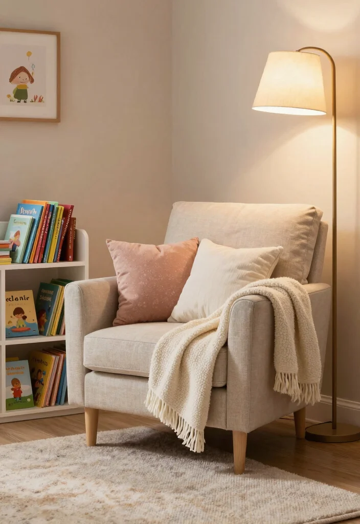 21 Stylish Baby Nursery Decor Ideas That'll Make You Want to Redecorate (Don’t Miss #5!) - 19. Cozy Reading Nook 1